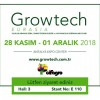 Growtech 2018 Antalya Fuarı Stand Yerimiz 3-E110 